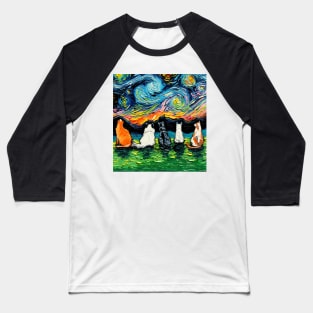 Starry Cats Baseball T-Shirt